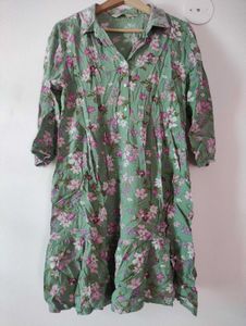 Collared Neck Dress For Women, 40inch
