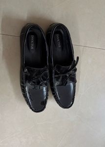 Stylish Black Patent Loafers