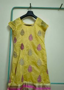 Yellow Embroidered Kurta