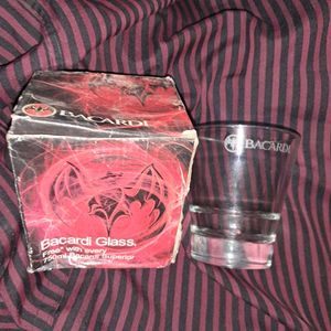 Vintage Bacardi Glass with Box