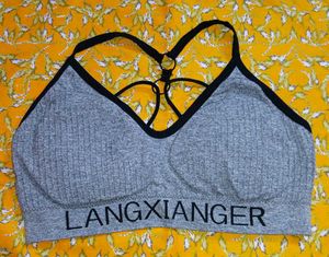 Grey Sports Bra