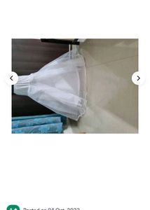 White Mesh Cancan Skirt
