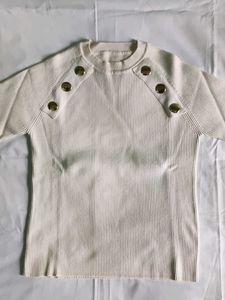 Winter woolen Top/Sweater with Gold Buttons