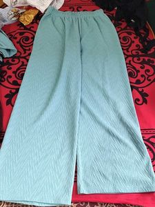 41.Light Blue Textured cord set tshirt pant
