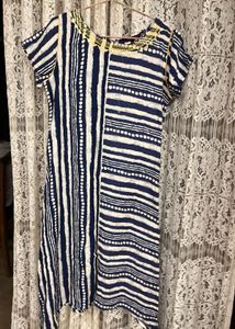 blue indigo kurta for women
