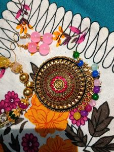 Boho Beaded Necklace &amp; Earring Set