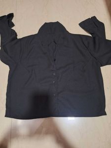 Stylish Black Button-Down Shirt