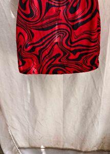 Y2K Swirl Print Mini Skirt