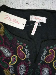 Stylish Black Embroidered Top