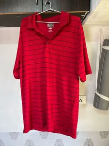 Red Striped Polo Shirt