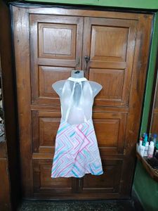 Chic Pink &amp; Blue Abstract Playsuits