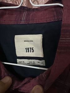 Men's Burgundy Plaid Flannel Shirt