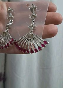 Elegant Silver Tone Drop Earrings