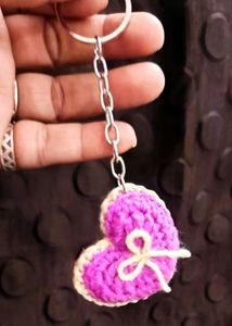 crochet heart keychain ❤️💝