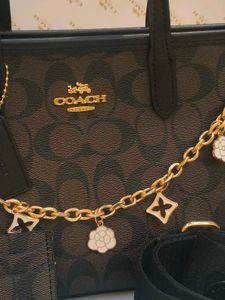 Coach Coffee Brown 🤎 with charm &amp; Cardholder