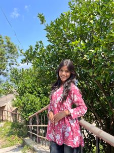 Floral Print Peplum Top