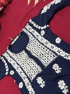 Elegant Embroidered  chikankari Kurta