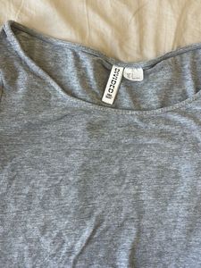Grey Cropped T-Shirt