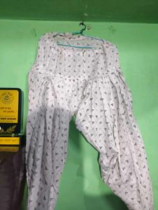 White Printed Kurta Set