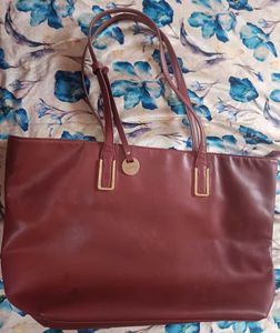Caprese Maroon Tote Bag