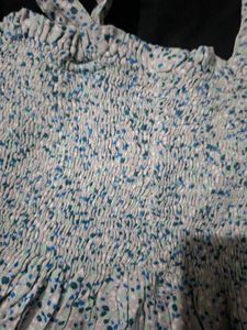 Cute Blue Floral Jumpsuit for Girls