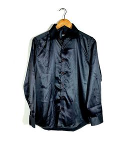 Dark Grey Semi Formal Shirt For Men's