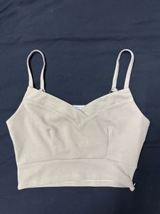 Cute Beige Crop Top