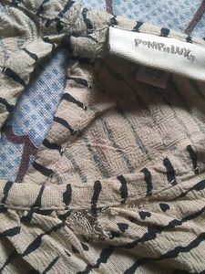 Cute Ruffled Striped Tunic Top
