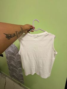 white crop top