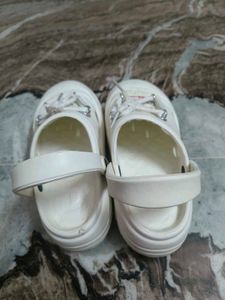 White Croc-style Shoes