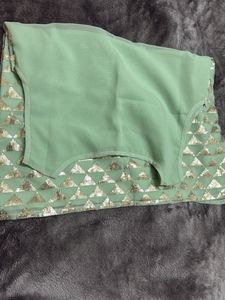 Mint Green Sequin Embellished Top