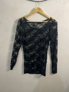 Elegant Black Lace Top