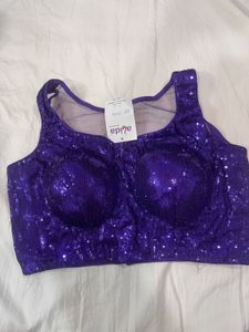 Sparkling Purple Sequin Blouse