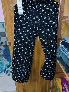 Cute Floral Print Palazzo Pants