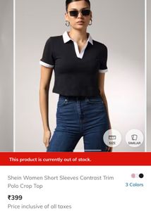 Black &amp; White Crop Top