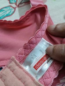 Imported Delicate Pink  Lace Underwire Plus Size