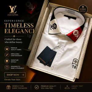 Louis Vitton Luxury Collar Designer Shirt