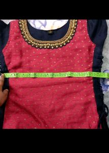 Pink &amp; Navy Blue Anarkali Dress Party Wear