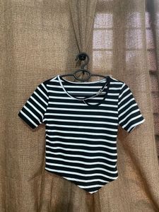 Striped Cropped Top