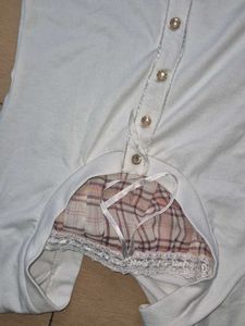 Cute Plaid Layered Short Sleeve Top