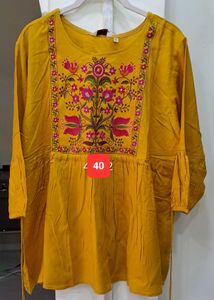 New embroidered short Kurta or tops