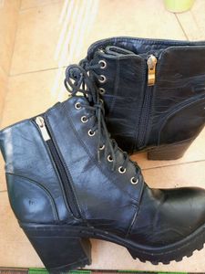Black Ankle Boots with Laces