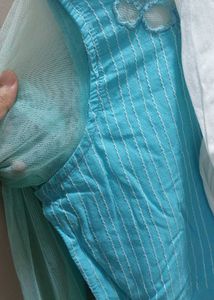 Blue Floral Applique Top