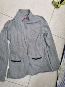 Women's Grey Casual Jacket
