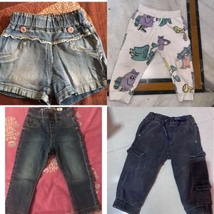 4 Bottoms Kids' Denim and shorts combo