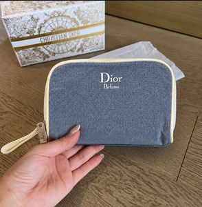 Dior Denim Makeup Bag