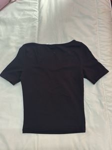 XXS H&amp;M Scoop Neck Cropped Tee