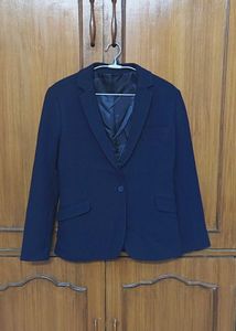 Wills Lifestyle Classic Navy Blue Blazer