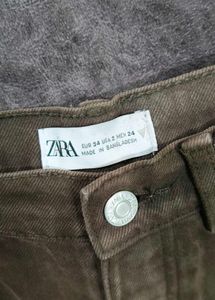 Zara brown straight jeans