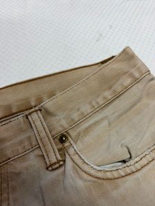 Tan Straight Leg Denim Jeans